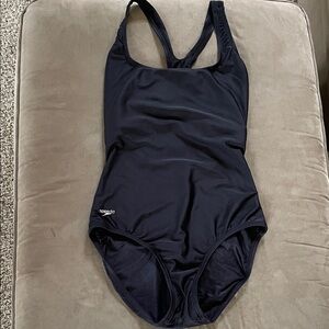 Speedo Women's Sleek Black One-Piece Swimsuit